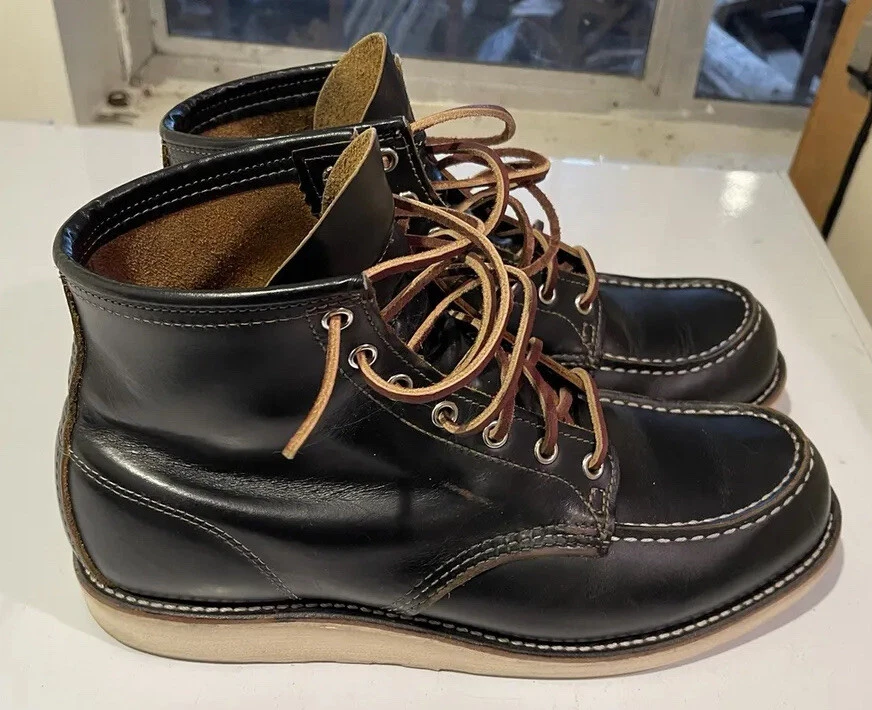 Red wing 9874 Irish Setter Moc Toe Black Klondike Tea Core Dog Tag 11 D USA  RARE