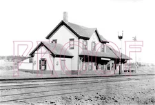Grand Trunk Western (GTW) Station at Lewiston Jct, ME in 1922 - 8x10 Photo