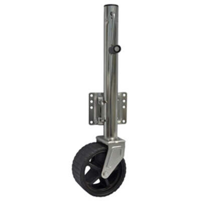 Tough Guy Wide Wheel Swing-Up Trailer Jack - 2,000 lbs Tongue Weight, 25'' Lift