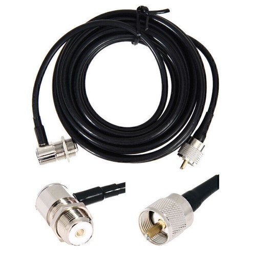 5M 5M RG-58/U Coaxial Cable PL-259 Connector M-Male For Car Radio Kenwood Yaesu - Zdjęcie 5 z 7
