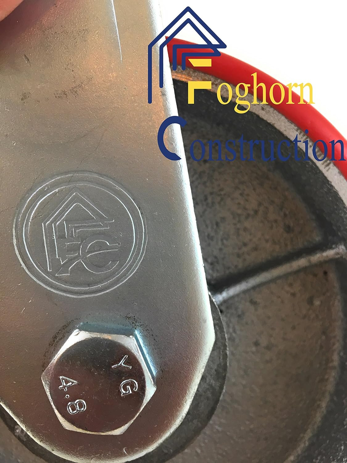 6 Inch - 6" X 2" Industrial Casters - 2 Fixed and 2 Swivel Caster Wheels with Br