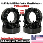 4 Wheel Adapters 8x6.5 To 8x180 Hub Centric  2" Thick For Chevy GMC 2500 HD 3500