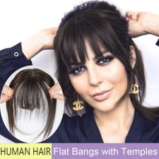 Neat Air Bangs/Fringe Clip in Topper 100 Remy Human Hairpiece For Thin Hair-Us