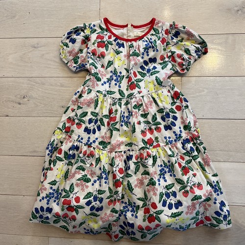 Wunderschöner Boden Mädchen 4-5 Jahre Obst Kleid Erdbeere Blaubeere abgestuft