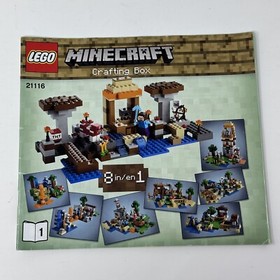 LEGO 21116 Minecraft Crafting Box Instruction Booklet Manual Book 1 and 2 Only