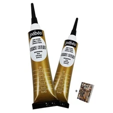 Pebeo Vitrail Cerne Relief Outliner 2 Pack Gold Dimensional Paint Relief Paste