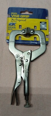 Irwin Vise Grip 6SP Locking C Clamp w Swivel Tips 6'' Genuine IRHT82587