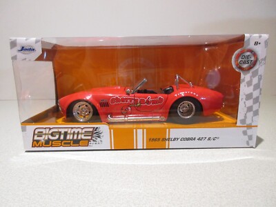 新品　Muscle 1965 Shelby Cobra 1/24 Red New 1:24 Scale JADA Bigtime Muscle Red 1965 Shelby Cobra 427