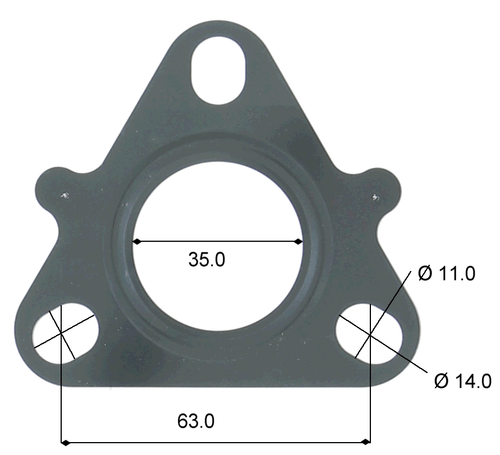 Permaseal TUR100 MLS-R Turbo Inlet Gasket for Mitsubishi 4D56 2.5L Diesel - Picture 6 of 6