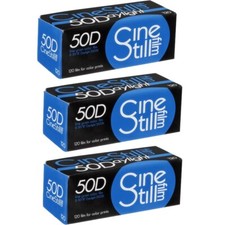 3 Rolls Cinestill 50D Daylight 120 Fine Grain Color Negative Film