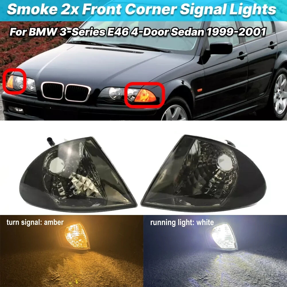 #N-3　未使用　LED　ルームバーナー　　E46　3シリーズ JDM Amber/white LED Corner Signal Parking Light For BMW 3 Series