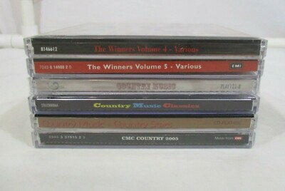 Country Music Bulk Buy. 6 x CD's 10 Discs in Total. Titles and Years in Listing.