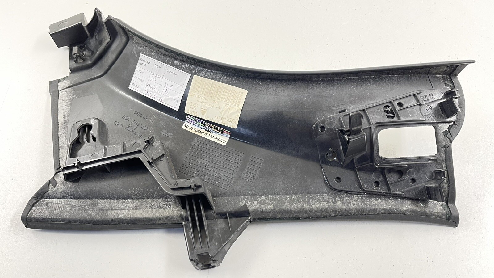 11-15 AUDI R8 SPYDER DRIVER LEFT REAR INTERIOR COVER TRIM LEATHER OEM