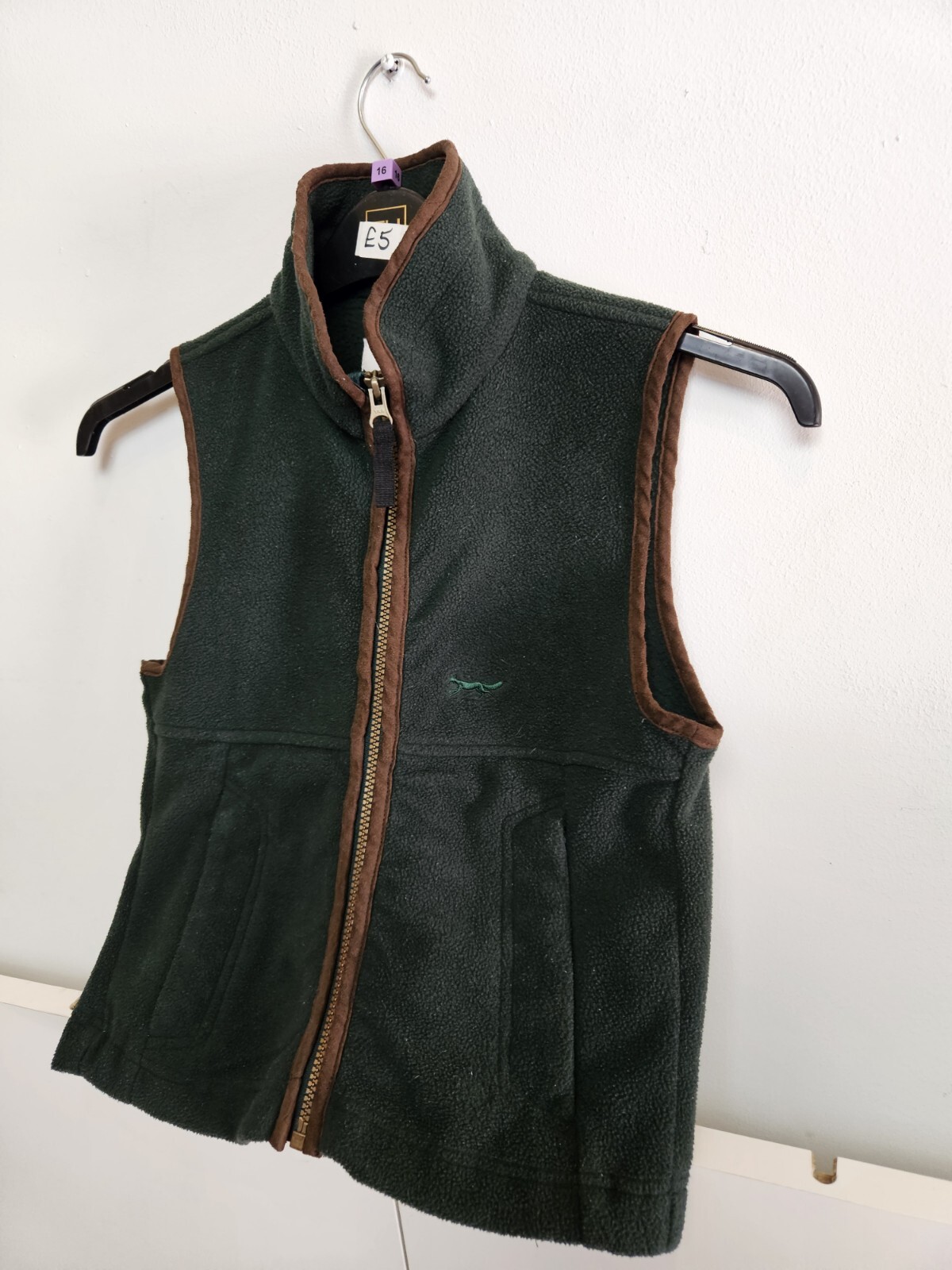 Bonart Green Winter Gilet Child  Outdoor County Hike Farm Pocketed Fleece Small image 2