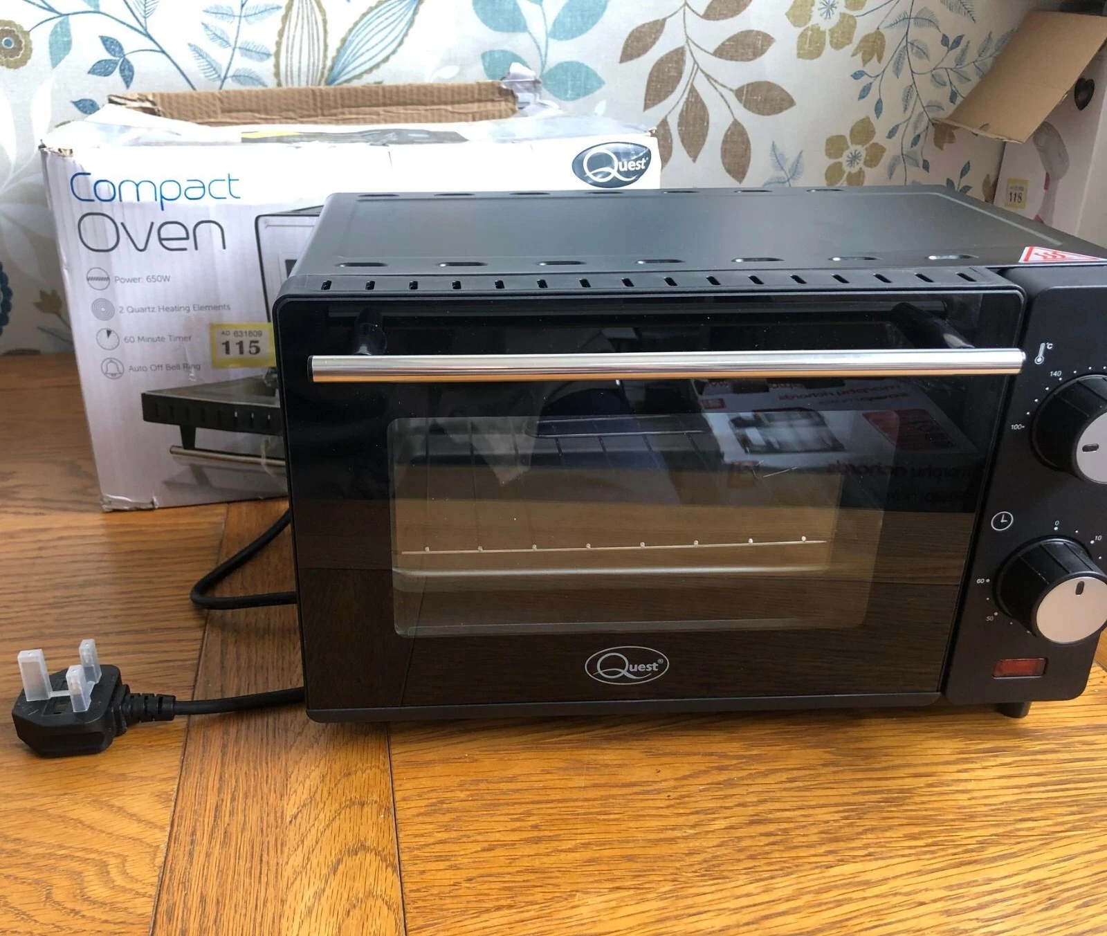 Quest 650W Compact Oven Toaster Glass Door 9L. MODEL JK09C - SPARE PARTS