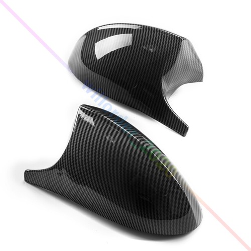 Carbon Fiber Style Mirror Cover Cap For BMW E90 E91 E92 E93 Pre-LCI E87 E88 E82 - Picture 8 of 16