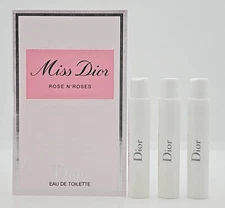 Lot of 3 x MISS DIOR ROSE N’ ROSES Eau de Toilette Sample Spray  1 ml /.03 oz ea