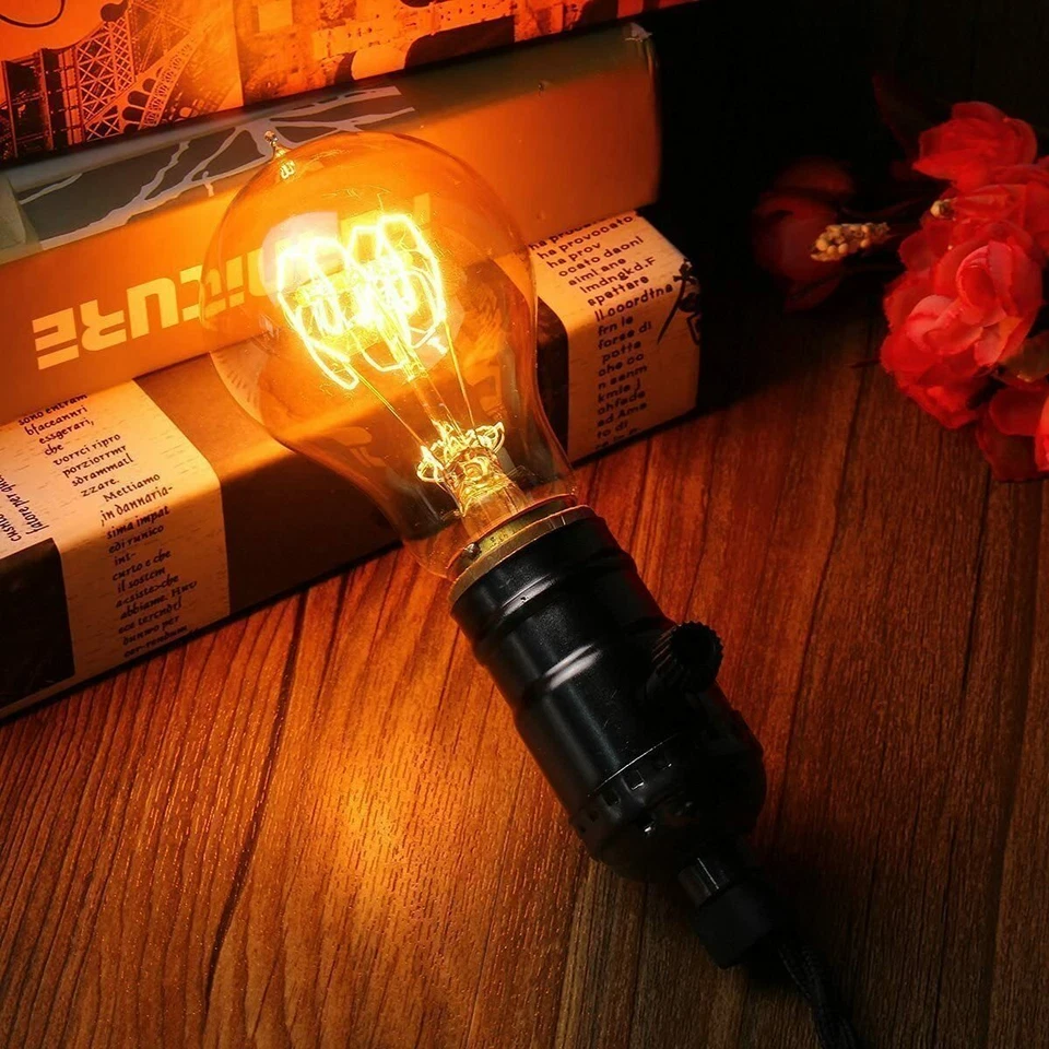 4 Pack of Dimmable A19 Vintage Edison Light Bulbs with Quad Loop Filament 2200K - Image 3 of 4