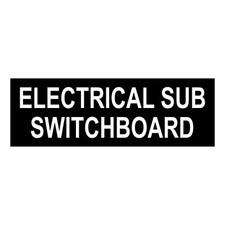 Electrical Sub Switchboard Sign Plaque Switch Board Cupboard Electricity Room