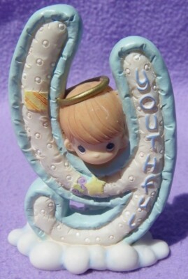 Buchstabe Alphabet ENGEL Y Youthful Jeune PRECIOUS MOMENTS Porzellan ENESCO 2002