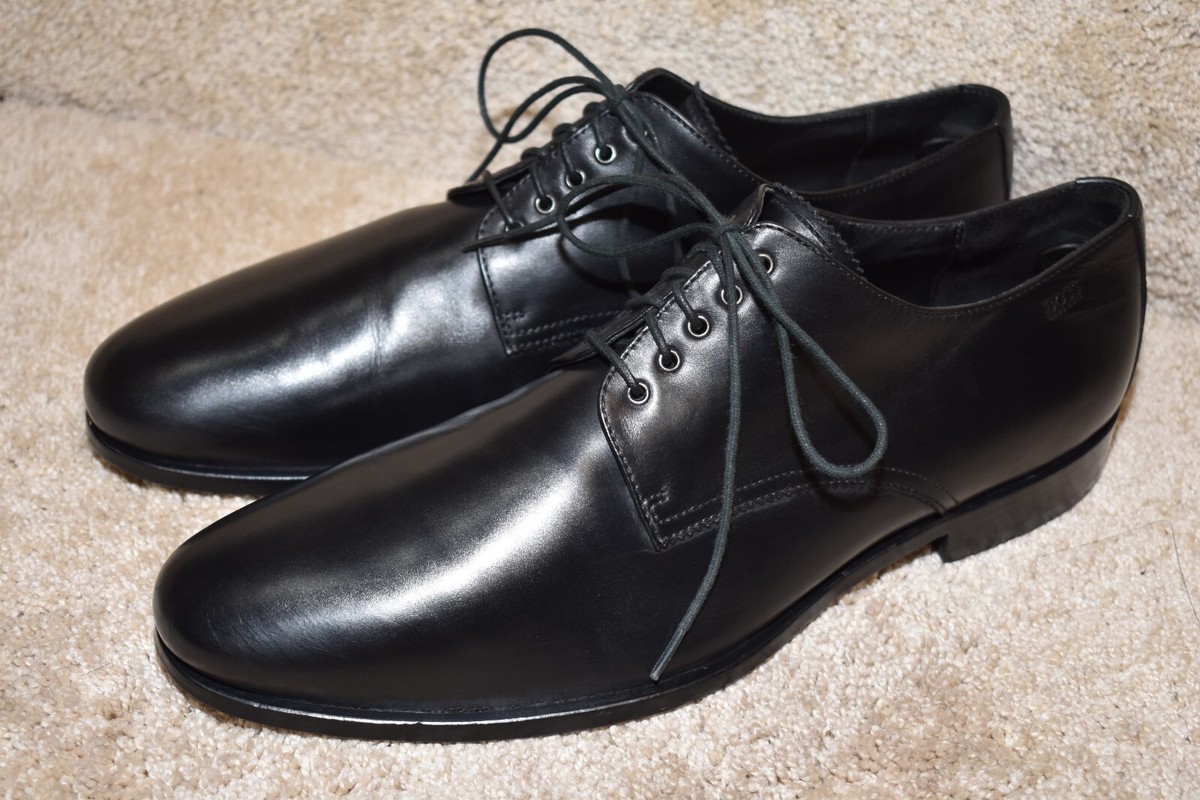 ???RARE Hugo boss Oxford shoes must see! HUGO BOSS Oxford Dress Shoes Mens US 10.5 Black Leather  main image 3