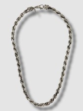 Collana catena corda francese argento sterling 925 da uomo Emanuele Bicocchi $1070