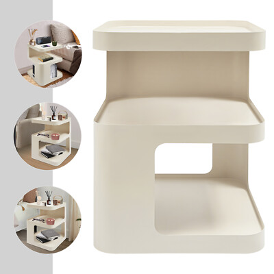 #ad #ad Portable bedroom bedside table 40x40x54 cm Milky white $83.74