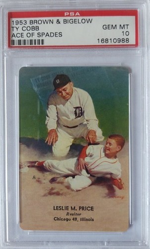 1953 Brown & Bigelow Ty Cobb Ace Set - PSA 10 - 9  Extremely Rare