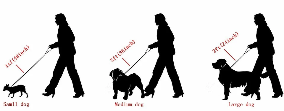 3ft Pet Dog Leash Duty Gold Stainless Steel NK Chain With Soft Leather Handle - Image 2 of 4