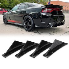 Universal Rear Bumper Lip Diffuser Curved Shark Fin Rear Spoiler Extension