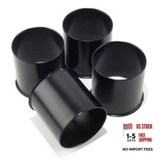 4Pcs 4.25" Push Through Wheel Center Caps 4.25" Hub 4.22"H Matte Black