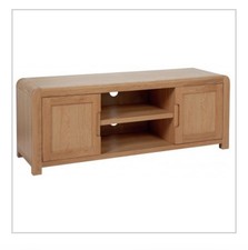 Solid Wood TV Unit with Storage – Good Condition