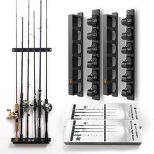 Wall Mount Fishing Rod Holders,Vertical Fishing Pole Storage Rack for Garage ...