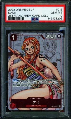 Nami - OP01-016 - PSA 10 - 25th Anniversary - Japanese - One Piece - 149-22