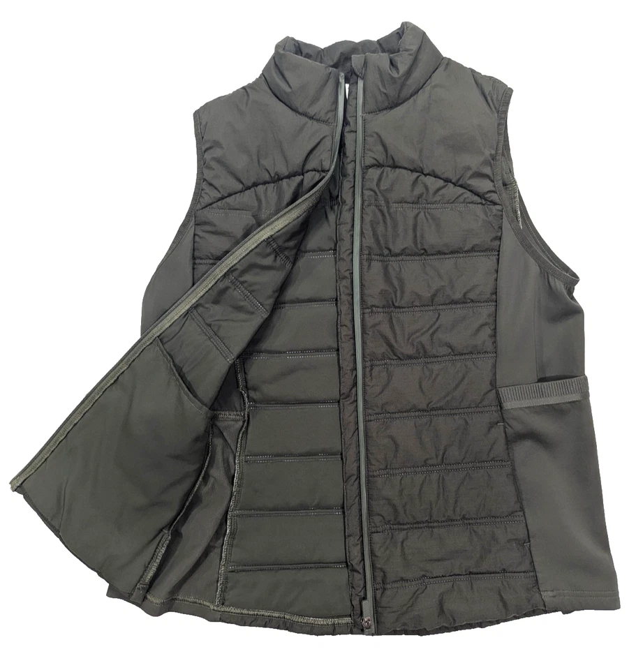 AVIA Green Thin Insulation QUILTED VEST Spring Hike Jacket Gym Coat Women XL - Image 3 of 4