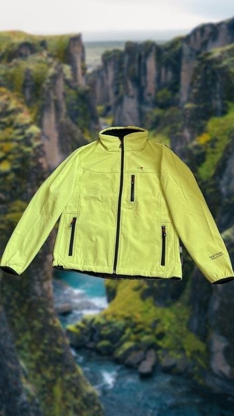 Men Sportswear Jacket Green Polyester 38 / M / 46