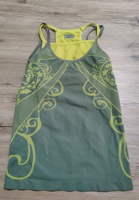 Athleta XL Shelf Bra Racerback Athletic Tank Top Green Yoga Built In Bra