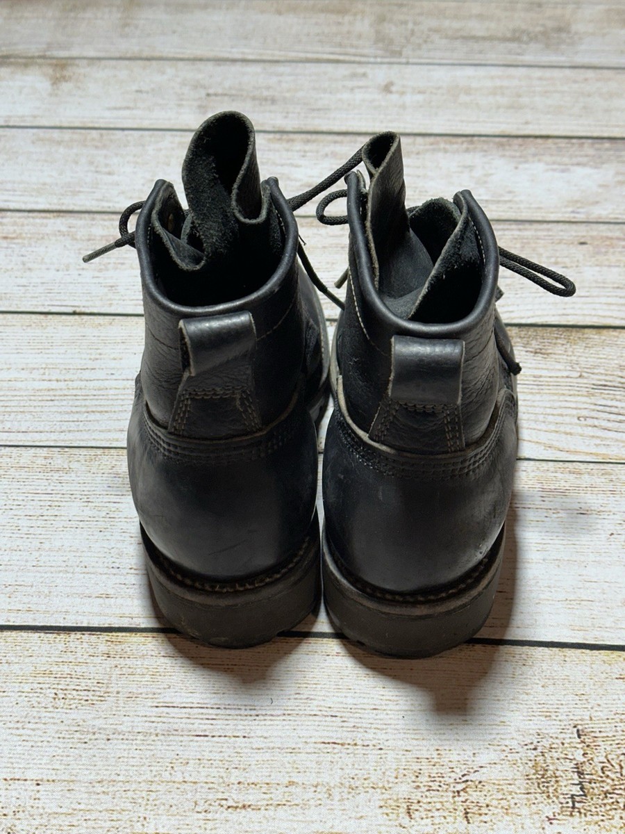 VINTAGE VIBERG LOGGING LINEMAN LEATHER BLACK WORK BOOTS 