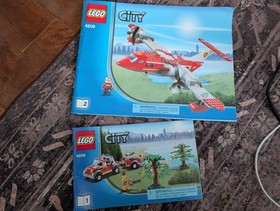LEGO City Fire Plane 4209 Building Set no box RETIRED w/ Instruction Booklets