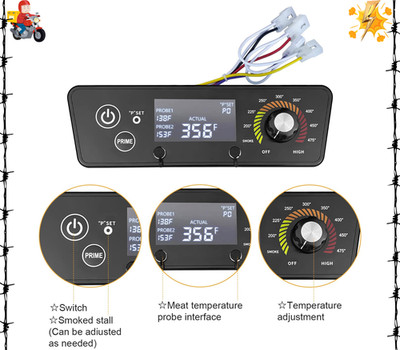 Upgraded Control Board for Pit Boss Wood Pellet Grills, Pit Boss Control Panel T