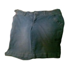 VTG SONOMA Shorts 16W Denim MidRise Easy Fit, Stretch, Above Knee Zip  2 Button