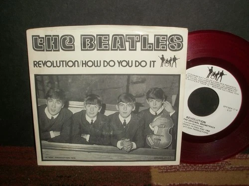 The Beatles – Revolution / How Do You Do It 45 US 1976 red vinyl 7"