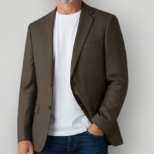 RALPH LAUREN Regular fit Mens Blazer Sport Coat Two Button Suit Jacket 50R Brown