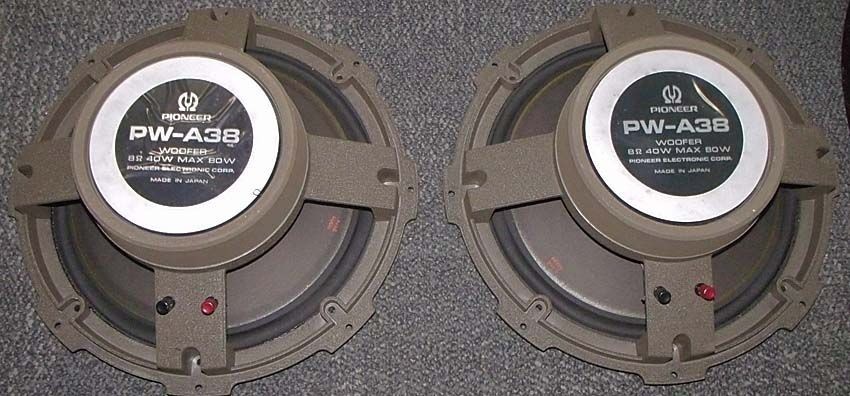 PIONEER PW-A38 38cm Cone Woofer 8Ω Pair JP | eBay