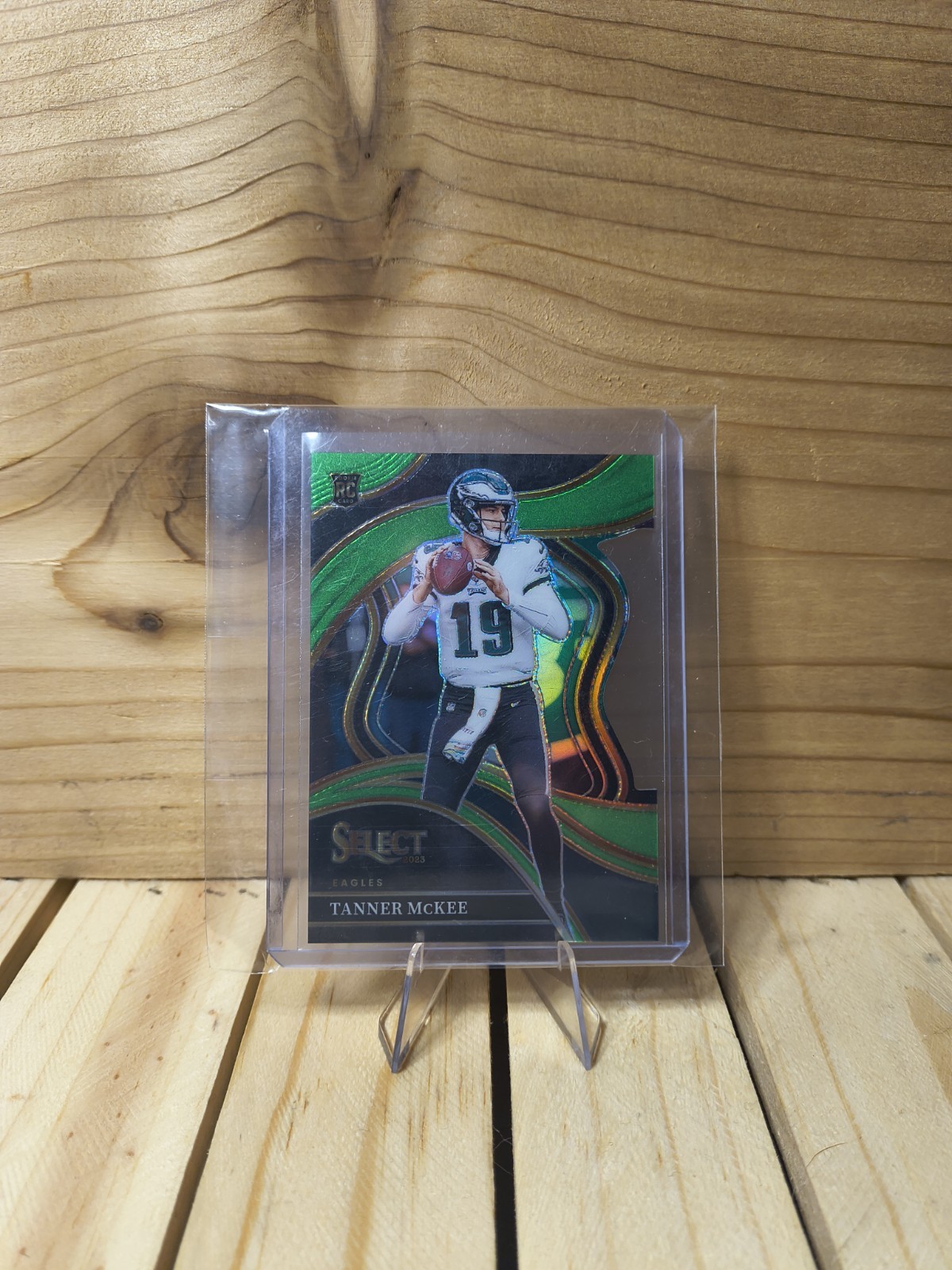2023 Panini Select - Club Level Tanner McKee #218 Green Prizm Die-Cut /499 (RC)