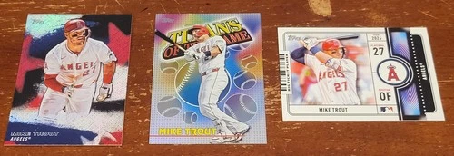 2026 Topps Series 1 Mike Trout 3 CARD LOT Titans Ticket Stars