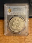 Seated Liberty Dollar 1871 PCGS Au Detail Nice Coin