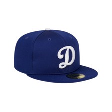 LOS ANGELES DODGERS 59FIFTY NEW ERA BLUE WHITE "D" LOGO FITTED HAT
