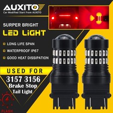 RED FLASH LED Brake Stop Tail Light Bulbs 315...