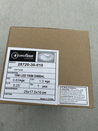 Eurofase Lighting Amigo Round Trim Gimbal 28720-30-010 LED 15W 3000K 3.25 Inch - Picture 5 of 5